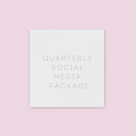 Custom Social Media Quarterly Package