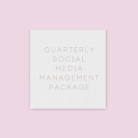 Quarterly Social Media Management